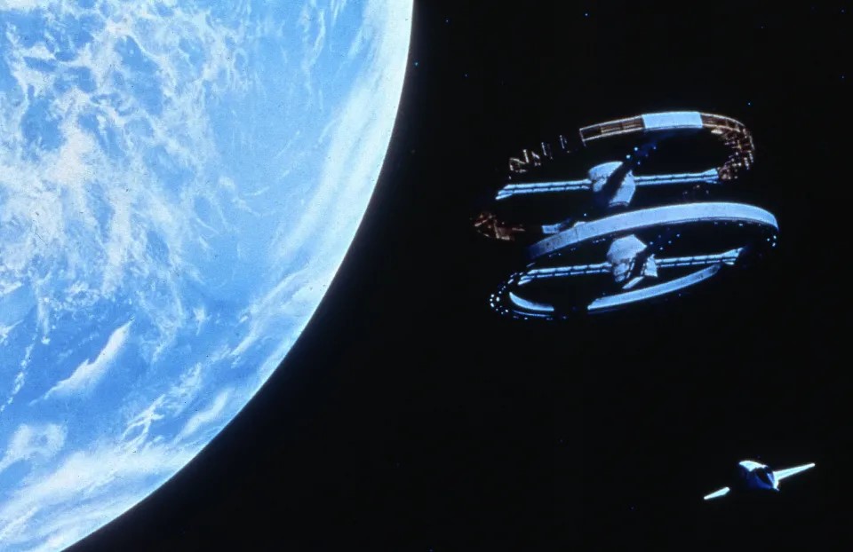 Escena espacial de 2001: Una odisea del espacio.