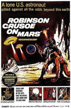 Cartel de Robinson Crusoe en Marte