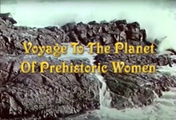 Cartel de Viaje al Planeta de las Mujeres Prehistóricas